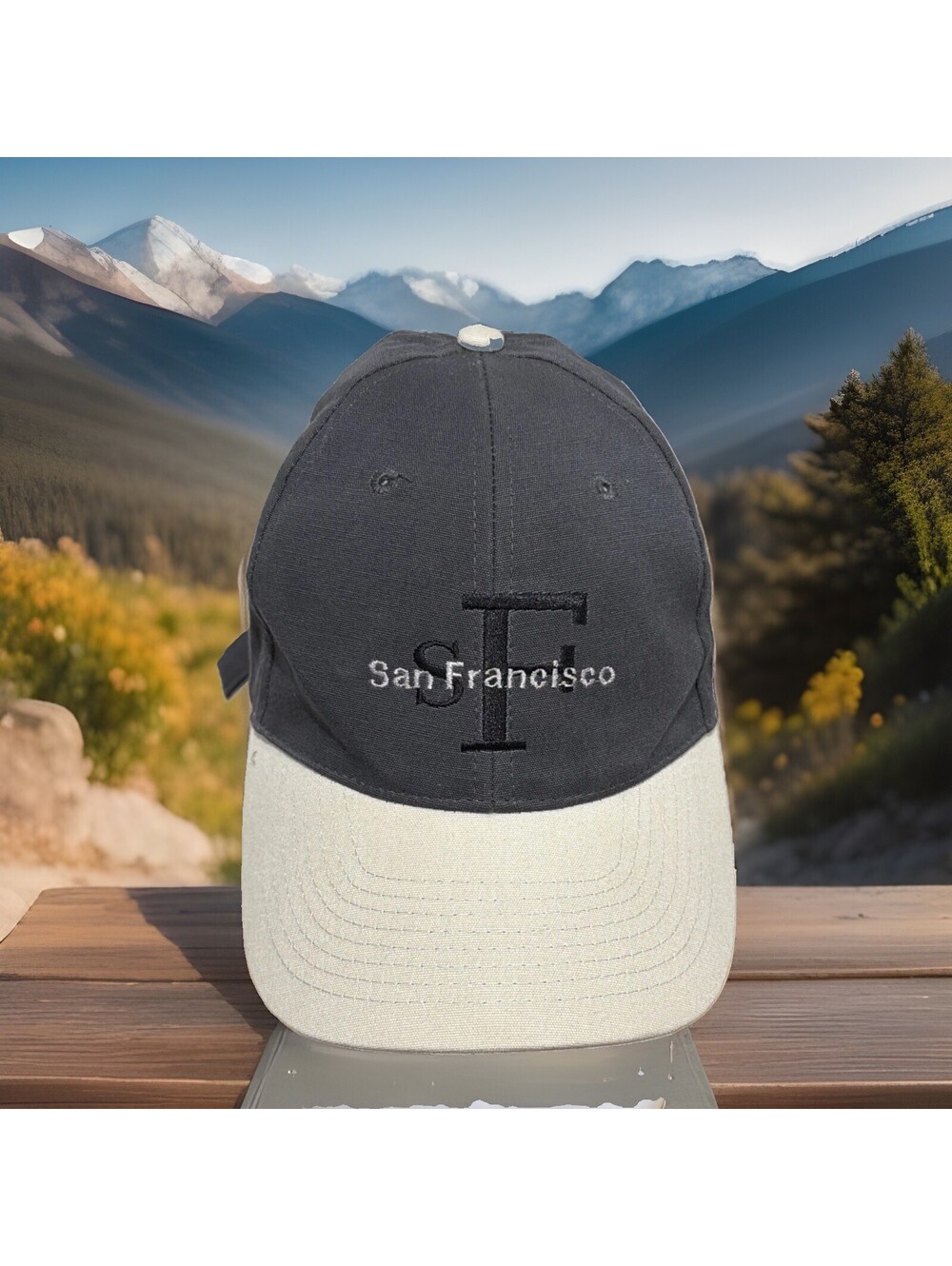 San Francisco California Trolley Hills Golden Gate Bridge Alcatraz Baseball Cap